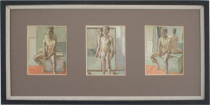 Three Life Studies by Paul Critchley exhibited by anOTHER art gallery at the Affordable Art Fair, Rome 2012