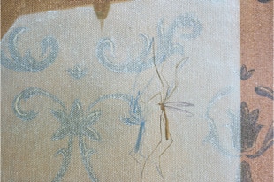 Triptych, The Life Outside, oil painting, open detail