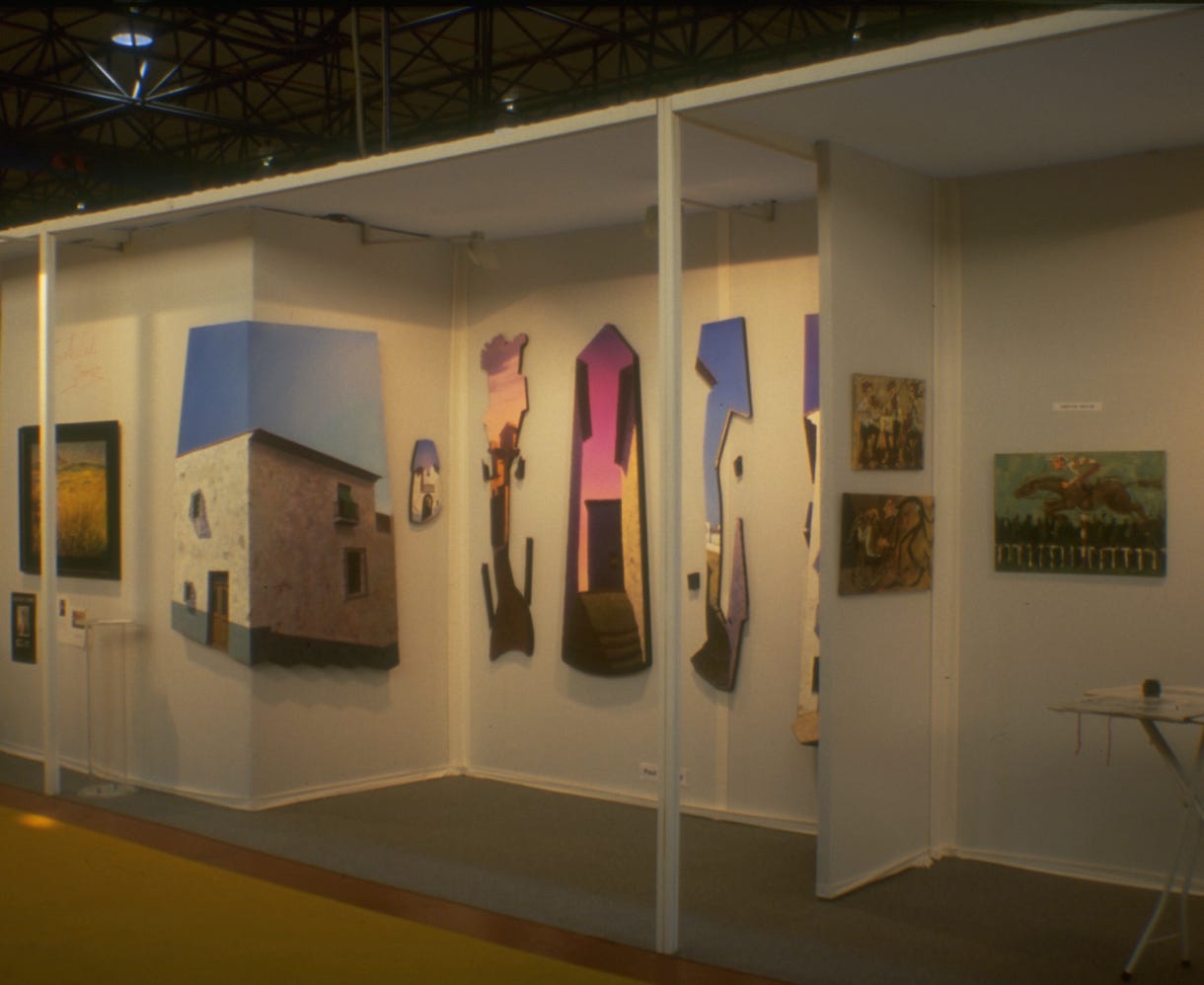 view of paintings exhibited with Galerias del Este from Valencia in the InterArt Art Fair in Toulouse, November 1994 