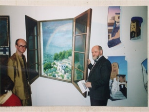 Stand view Art Manege 1998 with aintings by Paul Critchley, exhibiting with Ir Art Gallery