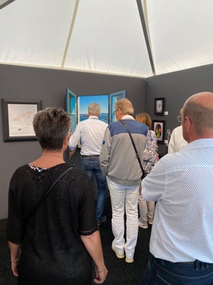 view of Galerie Honingen's stand at Art Laren 2021 