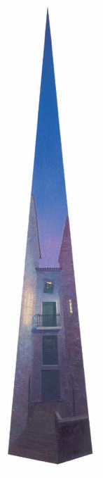 Shaped painting by Paul Critchley, 'La Persiana Rota, Noche' 