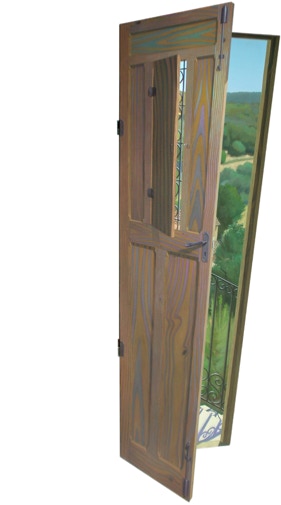 The Back Door Is Never Locked, Diptych oil painting by Paul Critchley