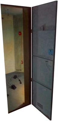 Oil painting by Paul Critchley, Diptych, 190 x 90 cm