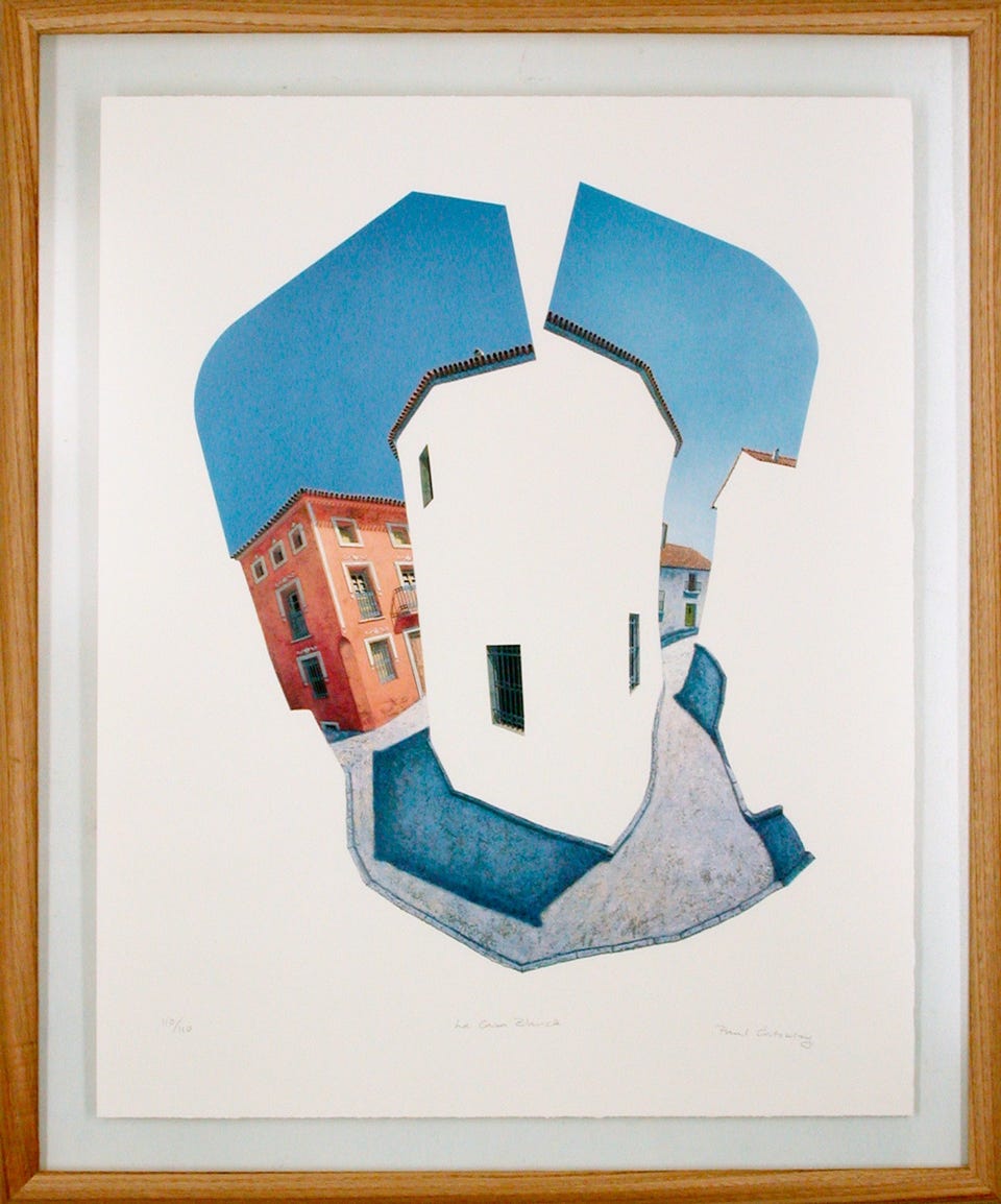 Lithograph 'The Casa Blanca' by Paul Critchley