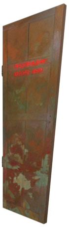 Diptych by Paul Critchley "Caution : Red Line"