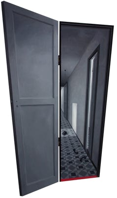 Oil painting by Paul Critchley, Diptych, 124 x 114 cm