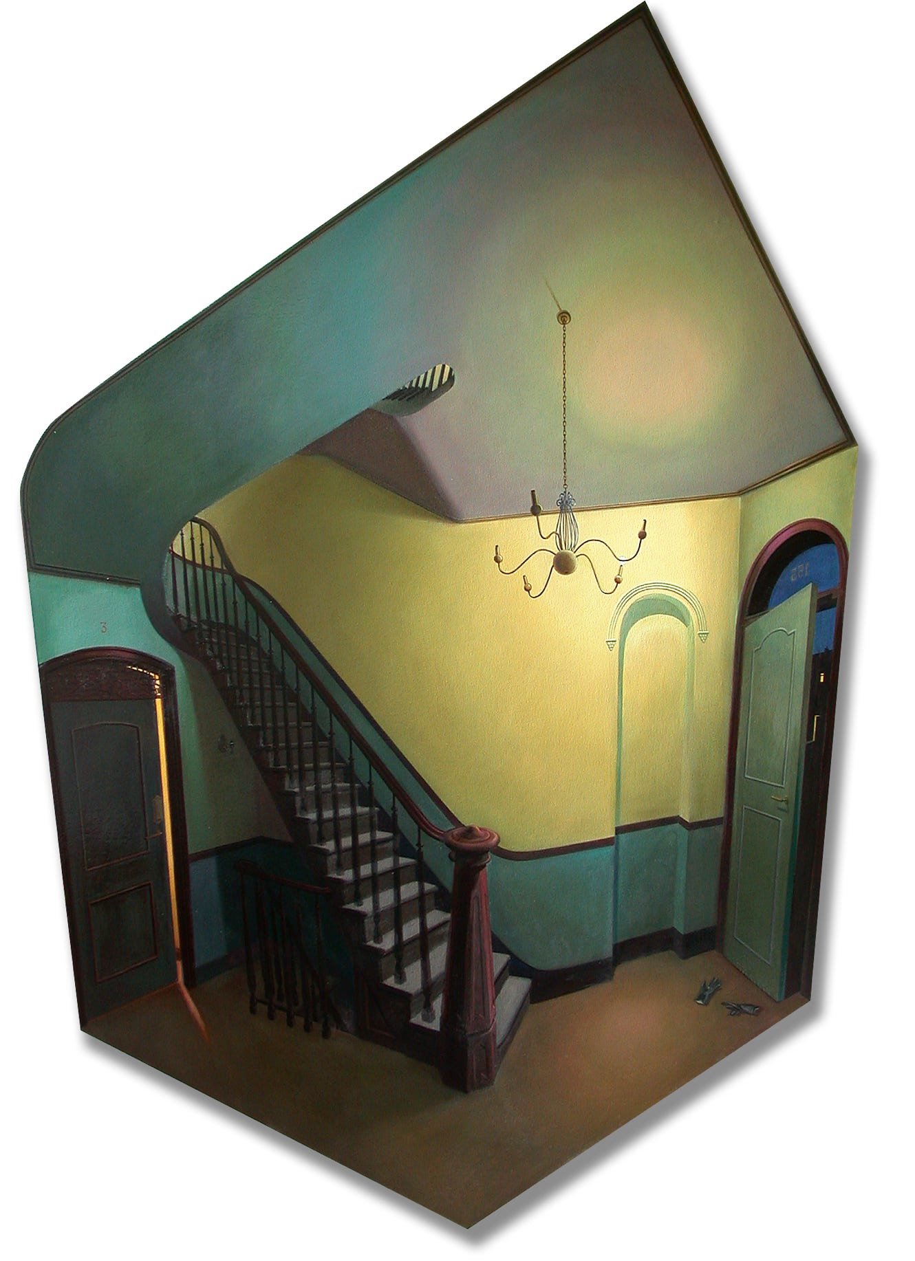 Painting exhibited at the exhibition 'Dialoghi con l'ambiente'