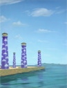 Painting 'The Lighthouse Bulb' by Paul Critchley, commissioned by Royal Caribbean International, detail 3