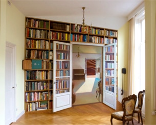 The Music Room Installation, doors to the central panel open