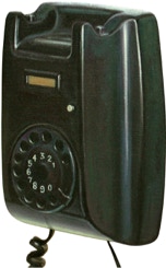 The Music Room Installation, detail of the painted telephone by Paul Critchley