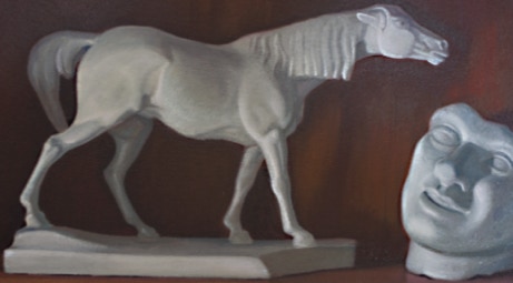 Detail of 'Artyfacts' painting by Paul Critchley