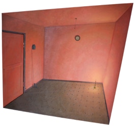 A Time Filled with Emptiness, diptych painting by Paul Critchley, closed