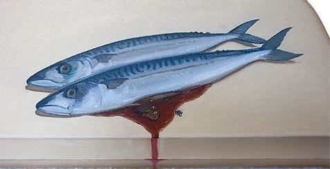 Detail of 'Eye Spy painting by Paul Critchley