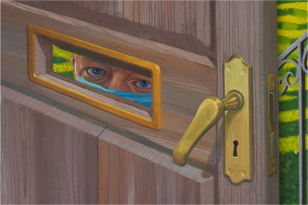 The Mind Maze, detail of the closed door