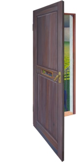 Diptych painting by Paul Critchley 'The Mind Maze', closed