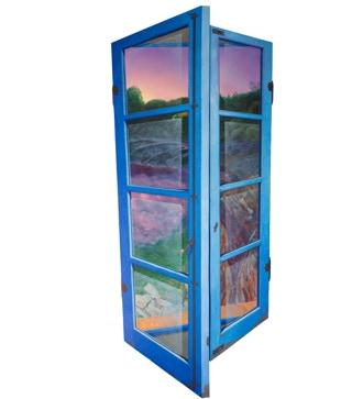 Blue Mood ~ Triptych, 169,5 x 70 cm (closed) 