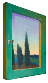 Nature's Sentinels, diptych (closed), oil painting by Paul Critchley