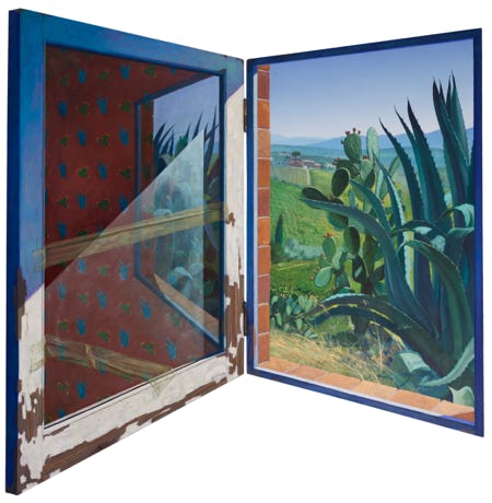 Diptych oil painting by Paul Critchley
