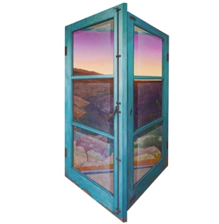 Triptych by Paul Critchley : The Never Ending Waves Mark The Passage Of Time ~ 144 x 142 cm closed, 144 x 76 cm open