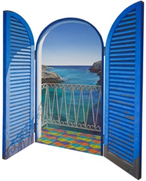 “Where is it?” “It’s a secret” 150 x 117 cm open