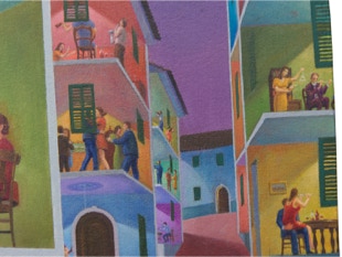 All Night Party In The Village, detail