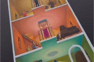 Night Party In The Village, detail