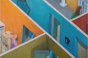 shaped painting 'Mobile Home', detail