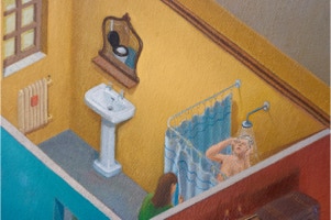 shaped painting 'Mobile Home', detail