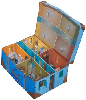 shaped painting 'Mobile Home'