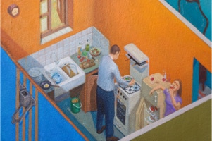 shaped painting 'Mobile Home', detail