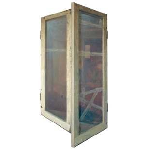 Triptych by Paul Critchley : Angst-ious Moment `170 x 75 cm closed, 170 x 155 cm open