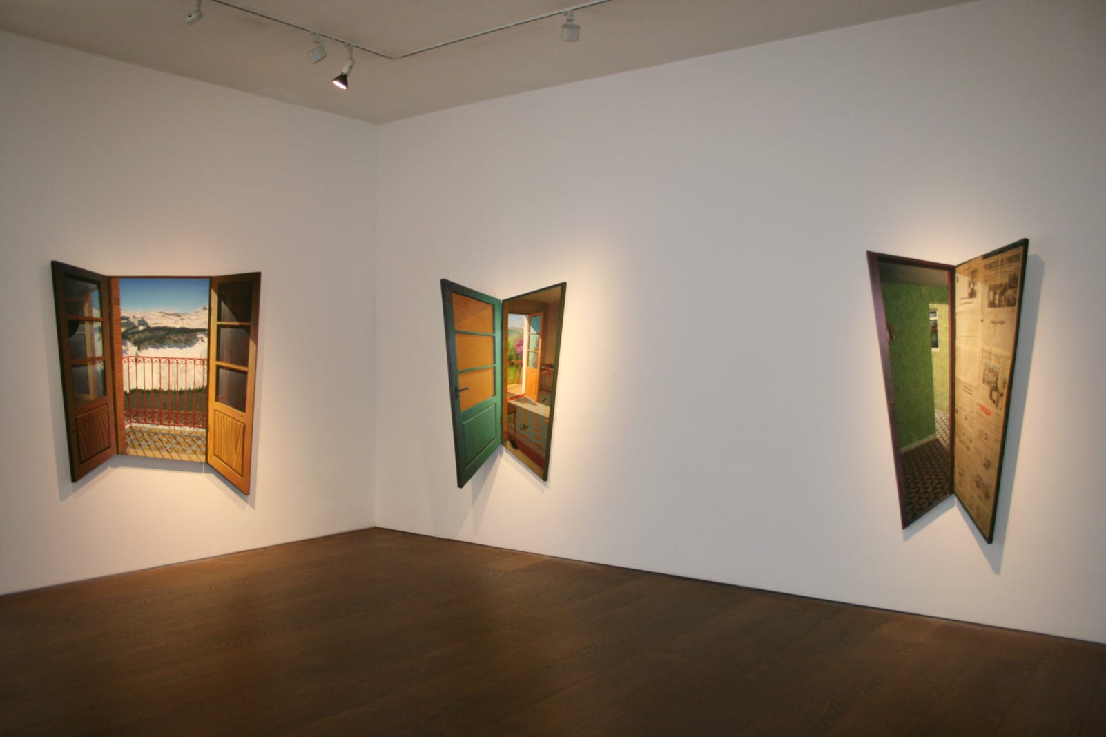 Photographs of the exhibition 'Paul Critchley -Artist of the Day' at Flowers Gallery, London 1