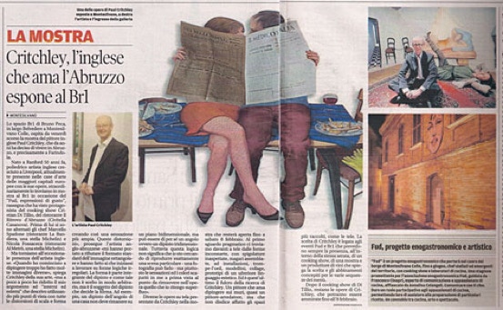 Press article about exhibition at Br1, Montesilvano Colle
