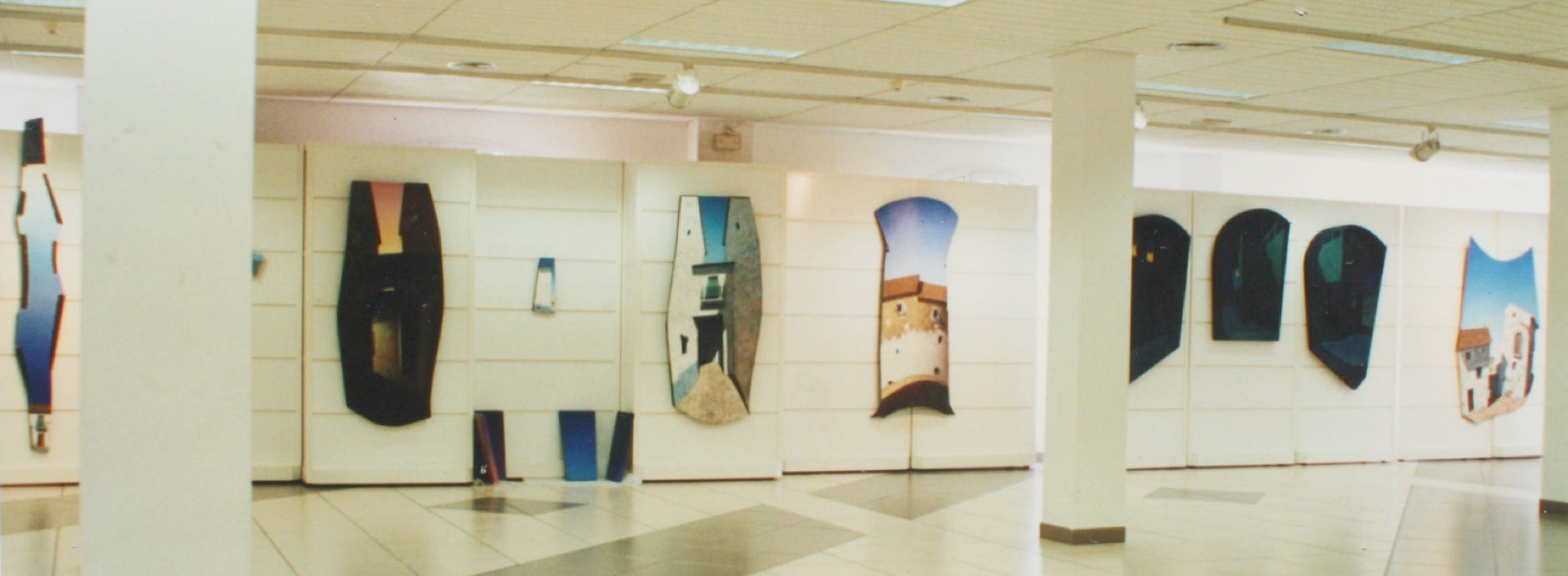Photo of an exhibition of Paul Critchley's paintings at the Casa De Cultura, l'Alfàs del Pi, Spain in 1997 3