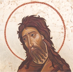 Icon of John The Baptist, by Paul Critchley, detail