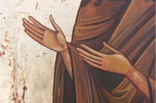 Icon of John The Baptist, by Paul Critchley, detail