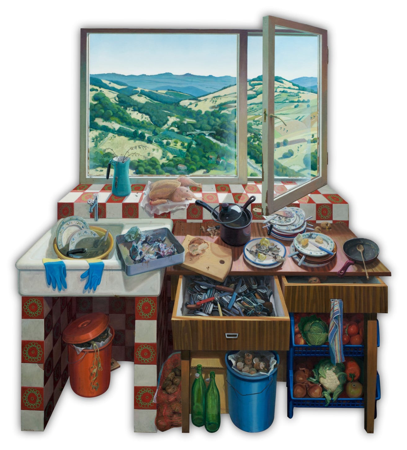 shaped painting by Paul Critchley