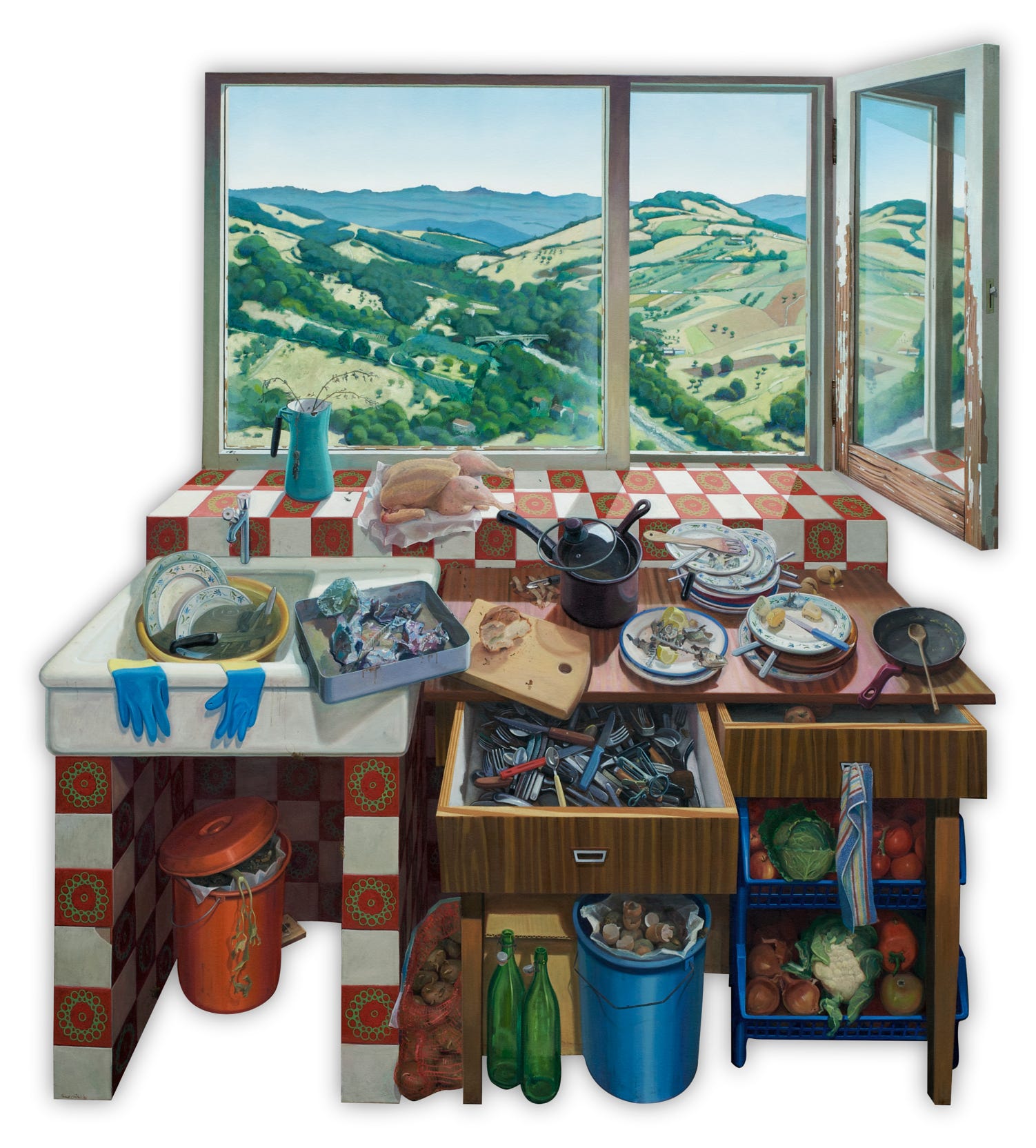 Kitchen Sink Drama, a painting from the installation 'A Sense of Place'