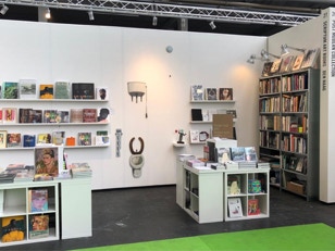 view of Scriptm Art Books stand at KunstRAI 2022 showing installation 'Tzar Poohtin's Throne'