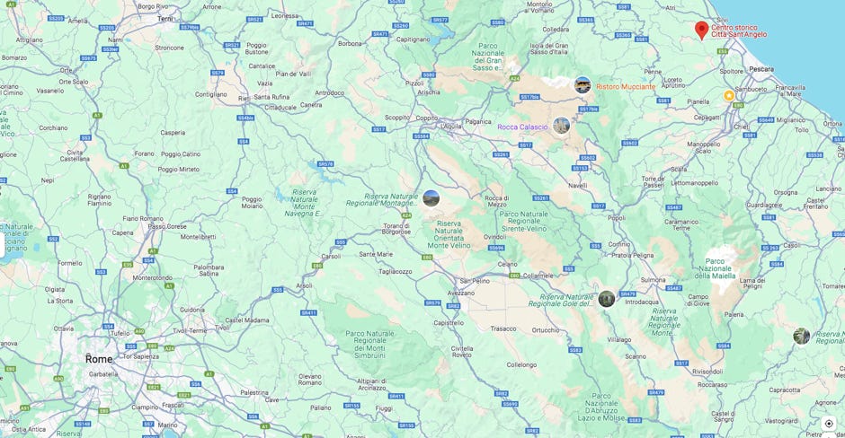 map of central Italy