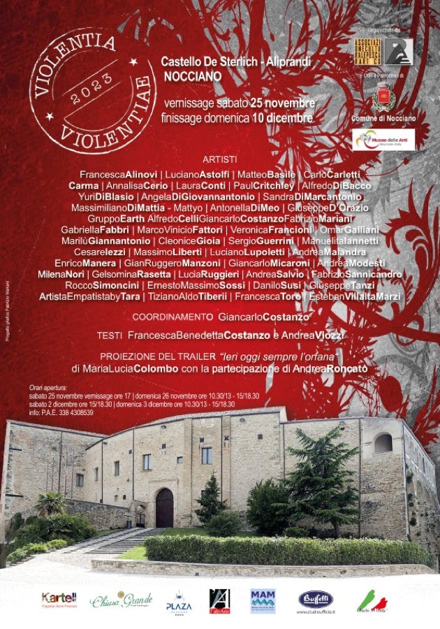 Viotentia - Violentiae poster for a group exhibition at the Nocciano Art Museum