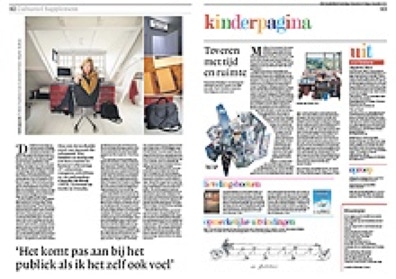 Photo of the newpaper article in the NRC Handelsblad of 13th October 2012 by Kester Freriks about the exhibition A Sense Of Place at the museum Panorama Mesdag