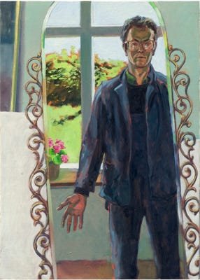 Oil painting by Paul Critchley, self portrait