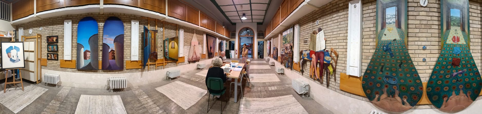 panoramic photograph of exhibition at the Summer Events In Città Sant'Angelo 2023