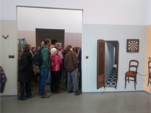 visitors to installation 'A Sense of Place', NordArt 2024