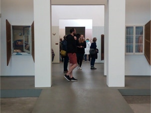 visitors to installation 'A Sense of Place', NordArt 2024