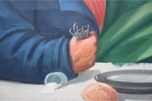 Copy of The Last Supper painted by Paul Critchley, detail