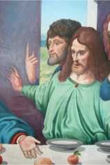 Copy of The Last Supper painted by Paul Critchley, detail