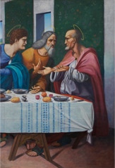 Copy of The Last Supper painted by Paul Critchley, detail